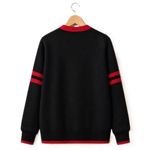 Cárdigan de punto de lana/acrílico para mujer Delt Sigma griego, personalizado al por mayor, con frente abierto, antiarrugas, transpirable, de secado rápido, con logotipo personalizado - Product Image 3