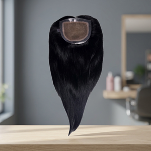 วิกผมผู้หญิง Miraje แบบผมหยิกเป็นลอนสไตล์อินเดีย Remy Hair ฐานไหม ระบบติดผมแบบ Toupee ทรง Water Wave รุ่น BD Hair Topper - Product Image 3