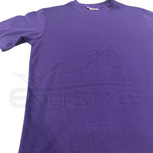 เสื้อยืดสีม่วงทรงโอเวอร์ไซส์ 250 GSM ผ้าคอตตอนผสมโพลีเอสเตอร์ คอกลม แขนสั้น ผู้ผลิตเสื้อยืดสตรีทแวร์ เสื้อยืดเปล่า - Product Image 2