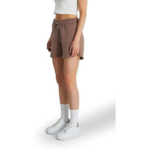 Pantalones cortos de forro polar para mujer con cintura Paperbag, diseño con cinturón, cintura alta, bolsillos laterales, cordón ajustable y espalda fruncida, para estar en casa o para el invierno - Product Image 3