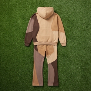 Mens Color Block Patchwork Tracksuit <b>Set</b> Hoodie <b>Jogger</b> Pants Custom Streetwear Sportswear <b>Matching</b> Outfit Urbanwear - Product Image 6