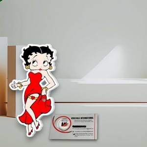 Paleta de Pestañas Magnéticas Reutilizables de Acrílico con Forma de Corazón, Flores y Mariposas de Betty Boop en Rojo Intenso, Linda y Moderna - Product Image 4