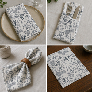 Ensemble de serviettes de table en coton de luxe, serviettes en tissu doux et réutilisables pour la maison, l'hôtel et la restauration - Product Image 4