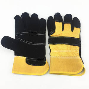 Guantes de Seguridad de Cuero Vacuno para Hombre, Precio de Fábrica, Guantes de Seguridad Industriales para la Construcción y Conducción - Product Image 3