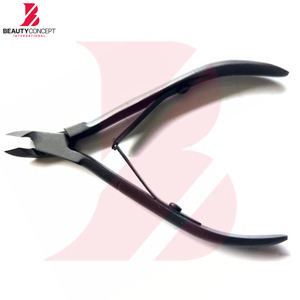 Coupe-cuticules de qualité supérieure, design premium, double ressort, couleur noir mat, usage professionnel, coupe-ongles. - Product Image 3