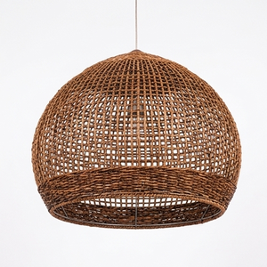 Lámpara colgante de lujo de fibra de plátano con forma de cúpula, estilo bohemio chic, para hoteles, restaurantes y complejos costeros. - Product Image 1