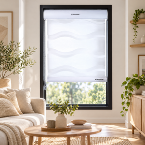 Persianas enrollables Zebra de día y noche de la serie WINHOME Normal System, importadores de tratamientos para ventanas, para dormitorio y sala de estar, personalizadas OEM ODM - Product Image 1