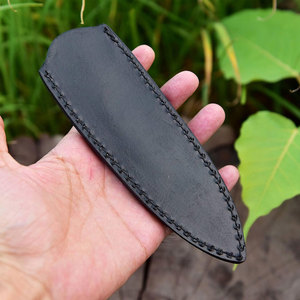 Étui à couteau en cuir véritable, housse traditionnelle faite à la main pour le camping en plein air, la randonnée, la pêche, les outils utilitaires - Product Image 1