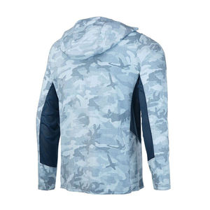 Camiseta de Caza con Capucha para Hombre, Camuflaje, Secado Rápido, Transpirable, para Pesca y Actividades al Aire Libre, con Máscara Facial Integrada y Protección UV - Product Image 2