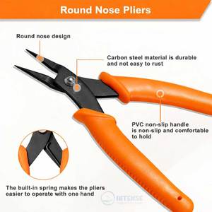 Mini Nose Pliers 5 Inch Stainless Steel Jewelry Making Tool Precision Smooth Jaw Pliers <b>Wire</b> Looping Bending <b>Craft</b> Repair - Product Image 6