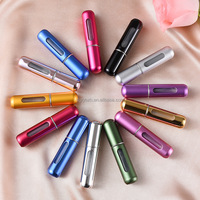 Botol parfum aluminium semprot halus metalik kosong botol parfum pemompa Mandiri Mini 5ml jendela transparan isi ulang bawah