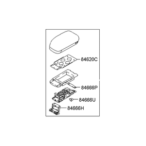 Piezas de Consola Central y Superior para Tucson 846602E200WK - Product Image 1