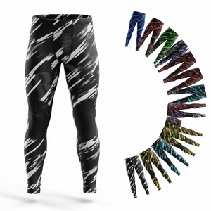 Stretchable Elastic Waist Workout Training Yoga Gym Compression Leggings Custom Sublimation Design Athletic Wear Plus Size Pants - Product Image 1