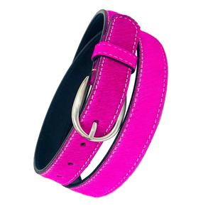 Nueva moda cinturón de estilo occidental para hombre de Pakistán pelo de animal de vaca en estampado cuero de vaca genuino longitud personalizada - Product Image 3