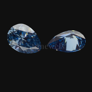 Diamantes Sueltos en Forma de Pera Azul, Certificados DEF VVS VS HPHT CVD, para Fabricantes de Joyería, Venta al Por Mayor - Product Image 1