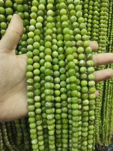 Cuentas redondas lisas de jade verde natural, piedras preciosas sueltas para la fabricación de pulseras, collares y joyería. - Product Image 6