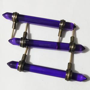 Luxury Acrylic Transparent Brown Resin Door Pulls with Metal Accents Modern Sleek Handles for Cabinets Drawers and Interior Door - Product Image 5