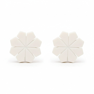 Modern White Stone Flower Shaped Handcarved Eco-Friendly Furniture Drawer <b>Knob</b> and Handle <b>for</b> Cabinet Wardrobe <b>Dresser</b> - Product Image 3
