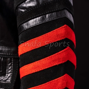 Blouson aviateur tendance pour homme en cuir de mouton véritable, chaud et respirant, style motard, pour l'hiver, en vente - Product Image 4