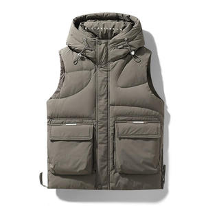 Chaleco de Invierno Personalizado para Hombre, Estilo Aviador, Chaqueta Bomber Marrón y Negra, Transpirable, Estilo Casual - Product Image 2