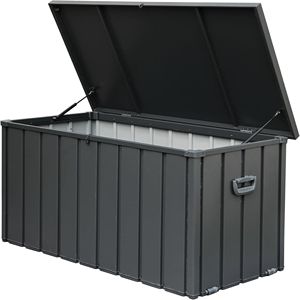 Contenitore da Esterno da 100 Galloni, Grande Box Portaoggetti da Patio con Funzione Impermeabile per Cuscini, Copricuscini, Attrezzi da Giardino, con Serratura - Product Image 1
