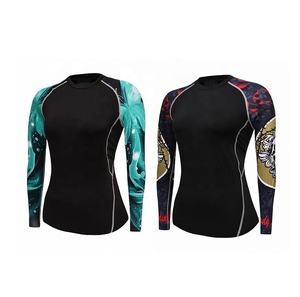Rashguard de compression MMA à manches longues pour hommes Design de sublimation personnalisable Tissu respirant en gros Compression de grande taille - Product Image 3
