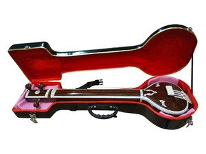 Instrumento de Cuerdas Tanpura Profesional de Madera, Cuerpo Lacado y Pulido con Acabado Exquisito, con Estuche Rígido de Fibra - Product Image 3