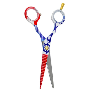 Ciseaux de barbier professionnels en acier inoxydable de la série Elite, pour droitiers, ultra-affûtés, finition miroir, coupe de cheveux, marque personnalisée - Product Image 2