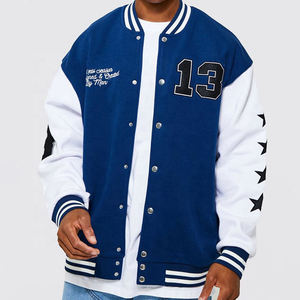 Blouson Bomber d'Hiver Patchwork Brodé Vintage Streetwear Letterman - Product Image 1