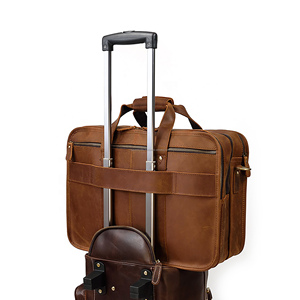 Porte-documents en cuir véritable personnalisé, sac à bandoulière pour le bureau, sac messager pour les professionnels, fournisseur d'usine - Product Image 4