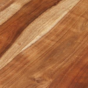 Table basse robuste de taille moyenne en bois d'acacia massif et fer, divers designs - Product Image 6