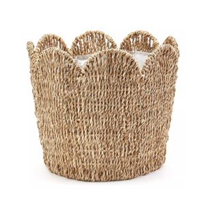 Paniers à linge artisanaux en jonc de mer naturel, paniers en jonc de mer tissés à la main pour le rangement domestique, prix bas, vente en gros depuis le Vietnam - Product Image 1