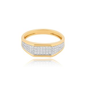 แหวนวงกว้างทองคำขาว 14K ประดับเพชรเลี้ยงในห้องปฏิบัติการ - Product Image 4