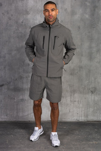 Ensemble veste coupe-vent légère à capuche et short pour homme – Vêtements de sport décontractés pour l'extérieur et la course à pied – Vêtements de sport pour homme en gros - Product Image 6