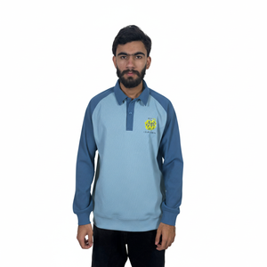 Sudadera de manga larga con cuello y botones, estampada a cuadros, informal, de algodón de alta calidad, suelta, térmica, para invierno, para hombre, tipo polo. - Product Image 1