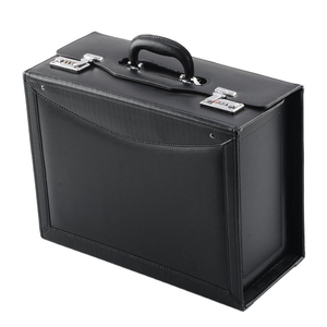Maletín clásico de PU con cierre de hebilla para hombre, uso empresarial, maletín de negocios con estuche rígido y duradero. - Product Image 3