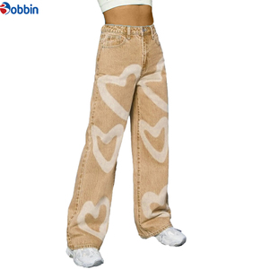 Jeans de Tallas Grandes para Mujer, OEM, Elásticos, de Mezclilla, Algodón, Corte Regular, Estilo Cargo, Pierna Recta, Transpirables, de Secado Rápido, Venta al Por Mayor, Moda - Product Image 6