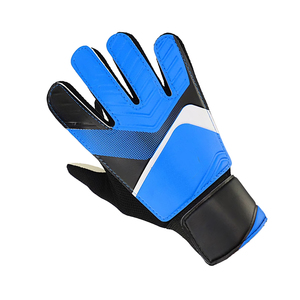 Lightweight Unisex Full Finger Thick Palm Leather Football Goalkeeper Gloves <b>Hook</b> Loop Closure For Club Training - Product Image 2