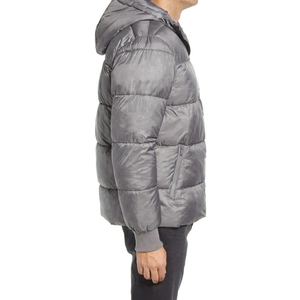 Chaqueta de plumón acolchada de lujo para hombre, gruesa, de invierno, con capucha, estilo urbano, de lana peinada, nueva llegada, OEM, frontal - Product Image 3