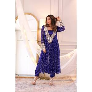 ชุดเสื้อท่อนบนและชุด Dupatta สำหรับผู้หญิงงานปาร์ตี้ดีไซน์เนอร์ - Product Image 5