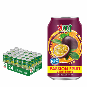 Boisson de jus de passion 330ml, sans sucre, OEM/ODM, prix d'usine, marque privée, échantillon gratuit fabricant du Vietnam - Product Image 1