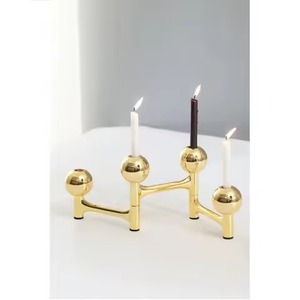 Candelabro de Metal de Alta Calidad, Elegante Portavelas de Mesa, Decoración Interior para Bodas - Product Image 6