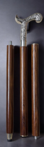 Handcrafted Wooden <b>Walking</b> Cane with Ornate Engraved Metal Handle Decorative Wood <b>Walking</b> <b>Stick</b> for <b>Men</b> and Women, Vintage Style - Product Image 6