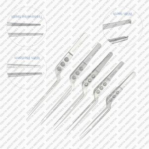 Pinzas Microquirúrgicas con Dientes para Neurocirugía, Pinzas para Tejidos Microquirúrgicos de Acero Inoxidable, Instrumento Neuroquirúrgico OEM - Product Image 3