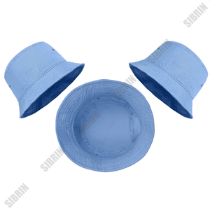 SIBRIN Custom Logo Blue Cotton Canvas Bucket Hat Unisex Fisherman <b>Caps</b> Streetwear Skateboard Outdoor <b>Summer</b> Sports Bucket <b>Caps</b> - Product Image 4