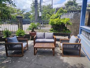 Ensemble de mobilier d'extérieur moderne en bois d'acacia canapé durable avec coussins pour cour de jardin et villa d'hôtel Fabrication du Vietnam - Product Image 6