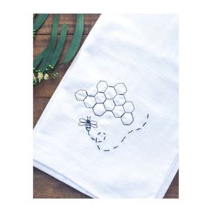 2024 Good Quality Budding Floral Designer Embroidered Design GOTS Certified Personalizable 100% Cotton Golf Kitchen <b>Tea</b> <b>Towels</b> - Product Image 4