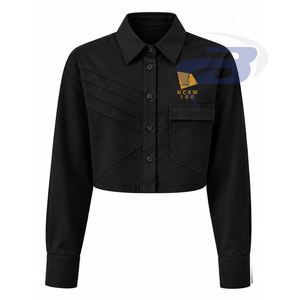 Blusa Formal Moderna para Mujer de la Hermandad NCBW, Camisa de Trabajo Profesional con Botones, Camisa Corta Informal para Oficina - Product Image 1