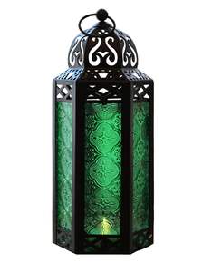 Lanterne LED Ramadan Mubarak, Veilleuse Arabe Rétro, Lanterne Suspendue en Métal Creux pour l'Aïd - Product Image 5