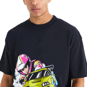 เสื้อยืดโอเวอร์ไซส์ดีไซน์ไหล่ตกพร้อมโลโก้ OEM ราคาโรงงาน ผลิตตามสั่ง เสื้อยืดพิมพ์ลายสำหรับผู้ชาย มีจำหน่าย - Product Image 5